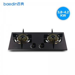 baedin百典 經(jīng)典熱賣黑晶玻璃金屬包邊聚火力燃氣灶