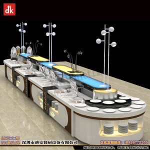移動布菲臺制作 自助餐廳裝修設(shè)計(jì)方案 拼接式大理石自助餐臺布局