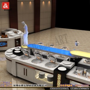 大理石臺面石英石自助餐臺制作廠家酒店自助餐廳設(shè)計(jì)員工自助餐臺