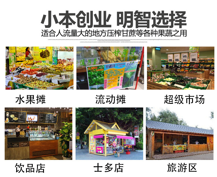 元芳廠家直銷商用蓄電池電瓶甘蔗機(jī) 全自動(dòng)不銹鋼甘蔗榨汁機(jī)臺(tái)式