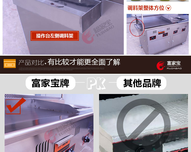 商用燃?xì)舛喙δ芙M合小吃車(chē) 扒爐油炸關(guān)東煮麻辣燙 移動(dòng)手推小吃車(chē)