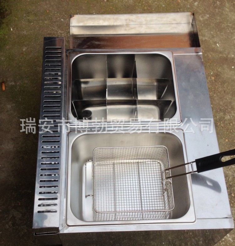 全新正品雙缸燃氣油炸鍋商用 煤氣油炸爐雙鍋油炸機 關(guān)東煮機器