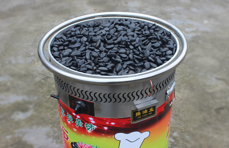 商用燃?xì)庑突鹕绞灸c機(jī) 臺灣熱狗烤爐 黑色石頭烤香腸爐煤氣型