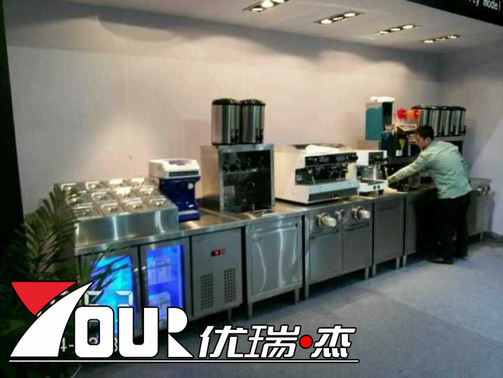 咖啡機(jī) 定做不銹鋼水吧臺商用奶茶店飲品店操作臺吧臺制冰機(jī)
