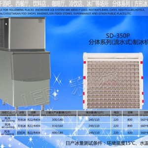 分體式制冰機(jī)全自動商用顆粒冰機(jī)產(chǎn)冰量160公斤KG方形冰機(jī)