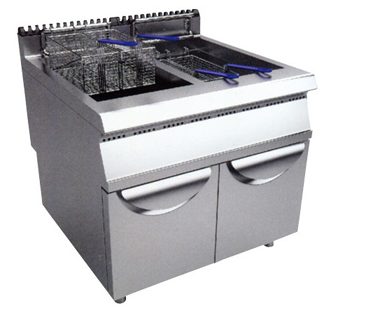 CR-FR-909 柜式燃?xì)庹t 商用雙缸炸薯?xiàng)l機(jī) 油炸鍋 組合爐