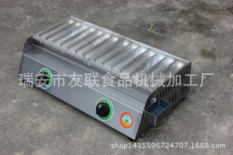 霍式14管熱狗機(jī) 燃?xì)猬敺覠峁钒魴C(jī) 霍式秘制烤腸機(jī)商用燃?xì)饪灸c機(jī)