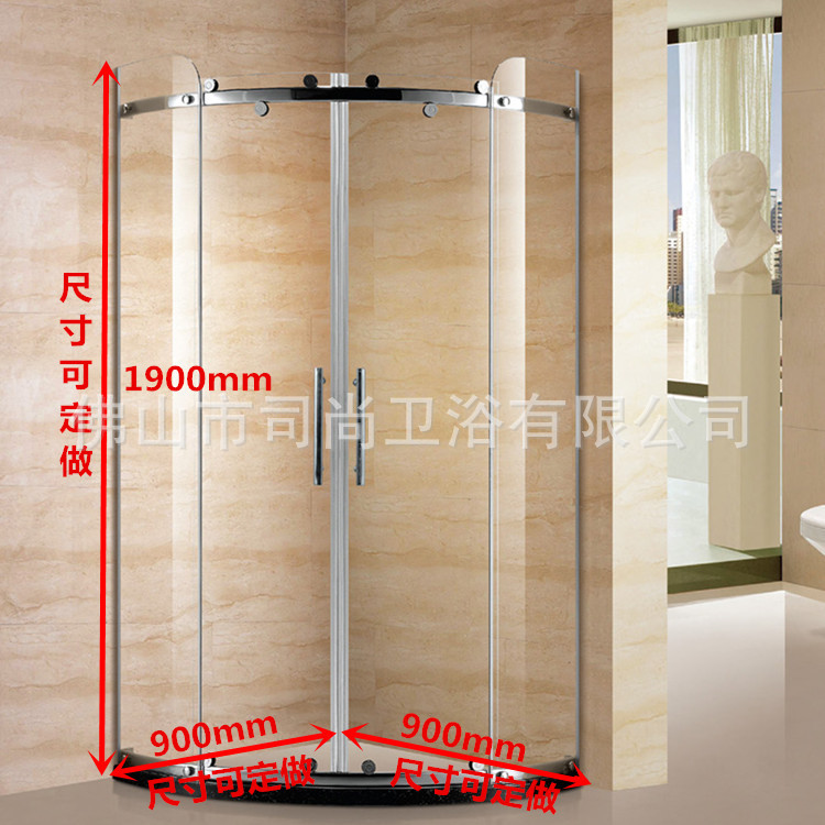 非標訂做酒店整體衛生間304不銹鋼淋浴房 shower door S6046