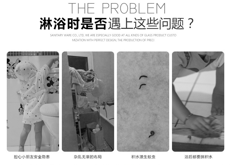 廠家直銷 佛山方形整體淋浴房酒店淋浴隔斷屏風(fēng) 簡約沐浴房可定制