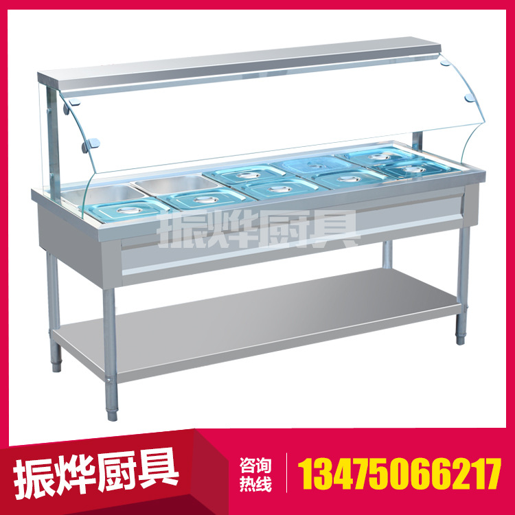 簡易豪華玻璃罩組裝售飯臺