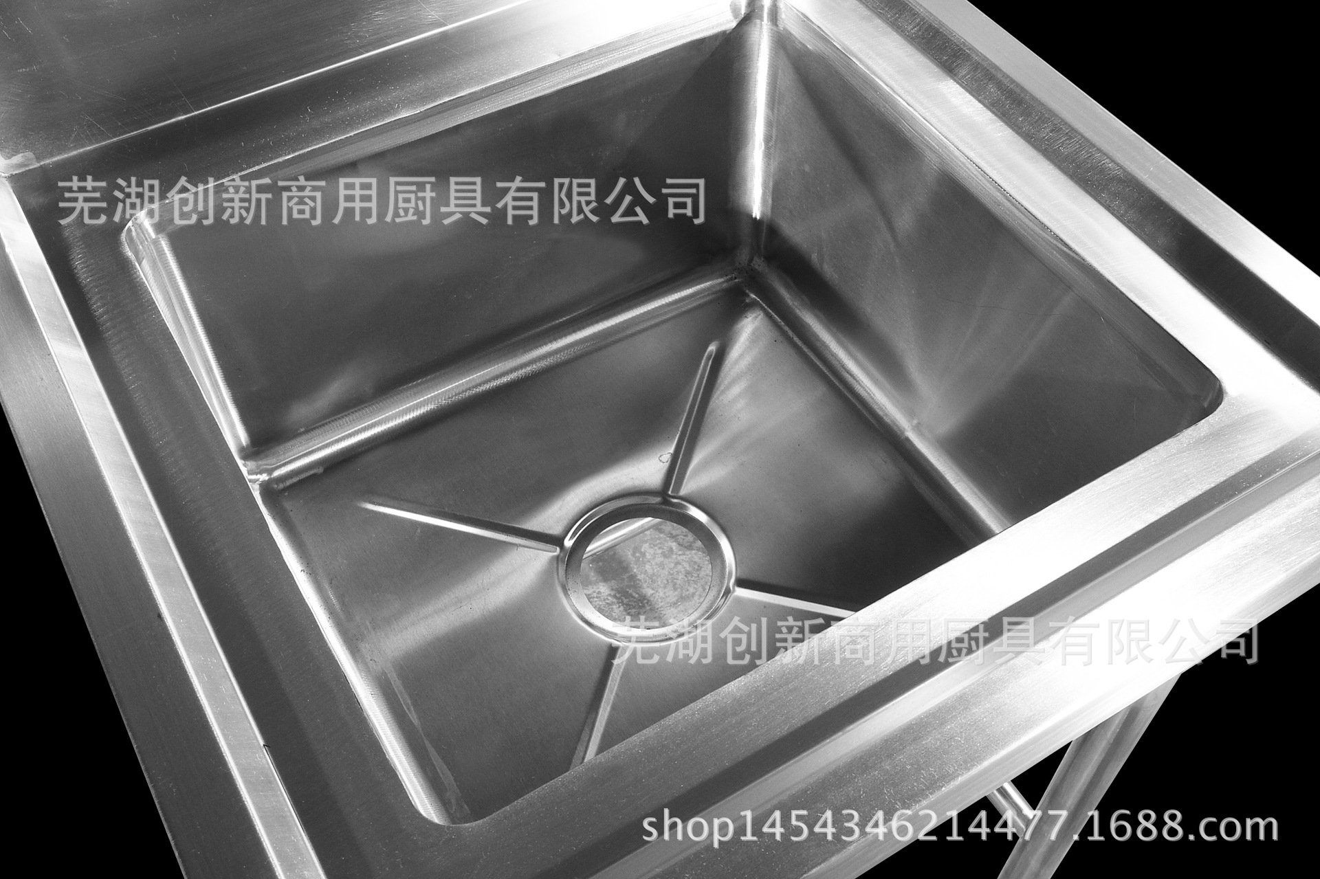 創(chuàng)新廚具 不銹鋼單星水池 廠家直銷 可定制 酒店學校廚房專用