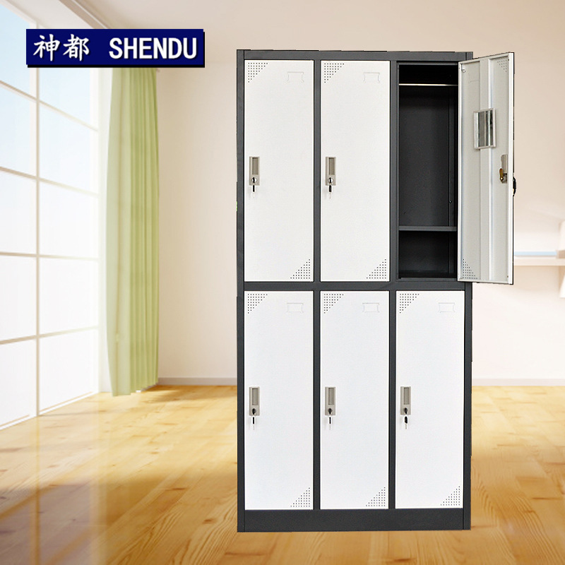 4四門6六更衣柜鐵皮柜員工儲(chǔ)物柜浴池健身房家用存包柜更衣箱帶鎖