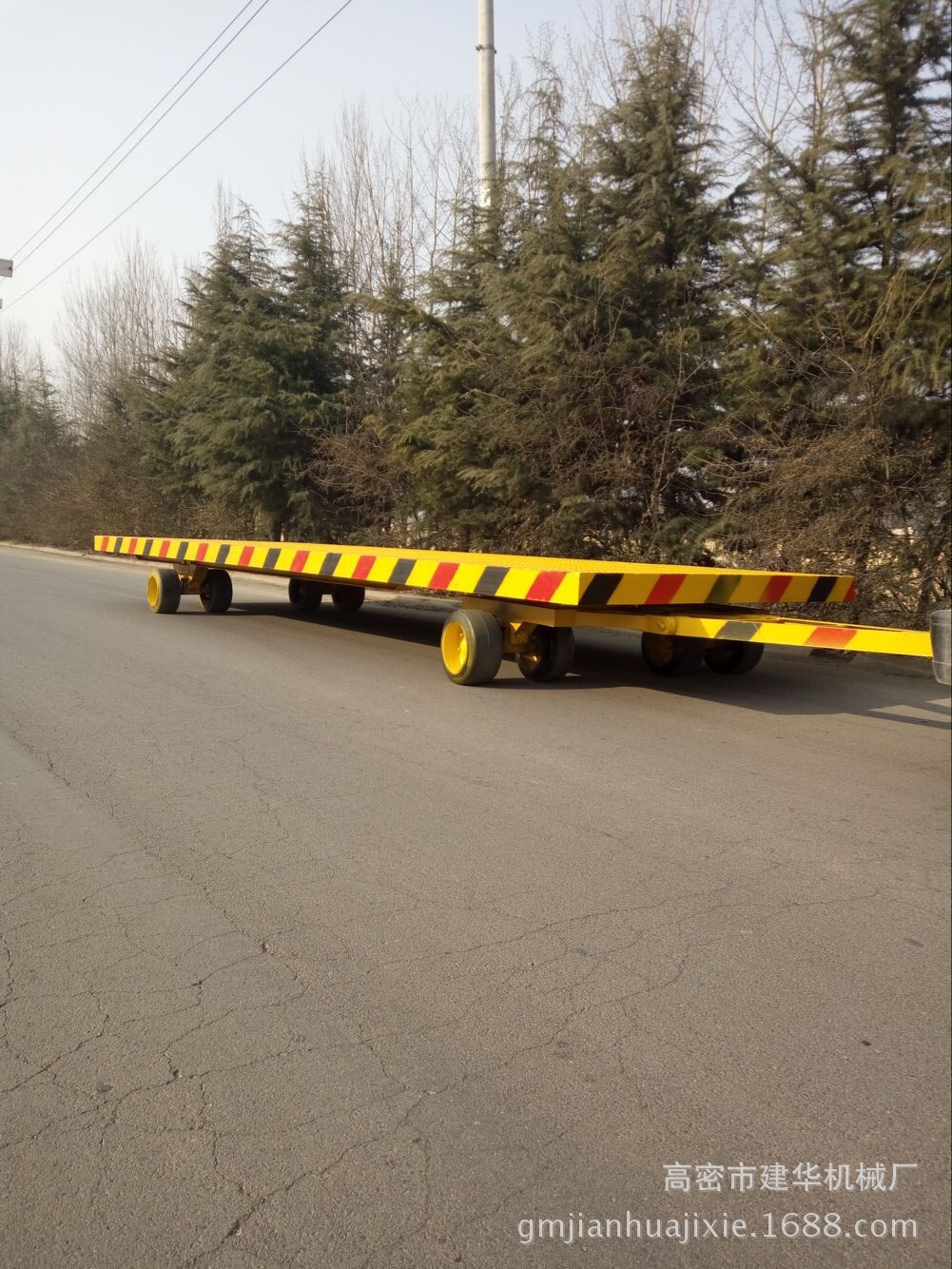 定制標(biāo)準(zhǔn)30噸重型平板拖車 商用平板四輪拖車 拖車批發(fā)廠家